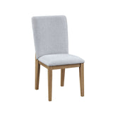 Delphine - Linen Fabric 19" Dining Chair (Set of 2) - Gray - Chair Sets - Alpine Outlets
