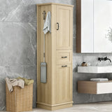 Modern Tall Storage Cabinet With Tilt-Out Compartment, Adjustable Shelves