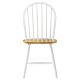 Greer - 5 Piece Dining Set With Drop Down Leaf Table And Curved Back Chairs - White