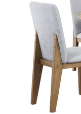 Delphine - Linen Fabric 19" Dining Chair (Set of 2) - Gray - Chair Sets - Alpine Outlets