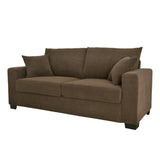 2 Seater Sofa, 2 Throw Pillows For Living Room