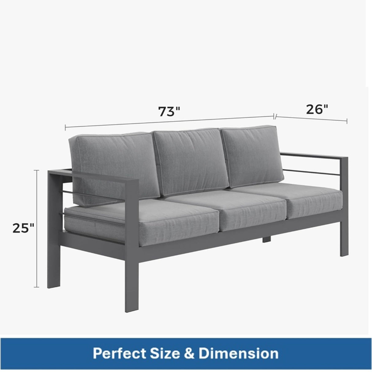 Outdoor Patio Set, All-Weather With Thick Cushions