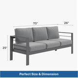 Outdoor Patio Set, All-Weather With Thick Cushions