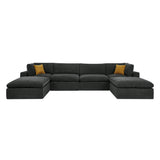 Custom Configuration Modular Sectional With Toss Pillows