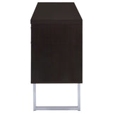 5 Drawer Credenza With Open Shelving - Cappuccino