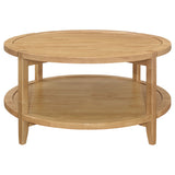 Elliott - 2 Piece Round Coffee And End Table Set - Maple