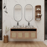 Bathroom Vanity & Art Sink And Storage Rack, Float Mounting Design
