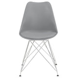 Padded Side Chair And Soft Upholstered Seat (Set of 2) - Gray