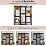 Outdoor Cat Enclosure With Sleeping Houses, Jumping Platforms, Scratching Post