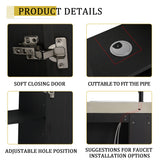 Freestanding Bathroom Vanity With Sink, Soft Close Door