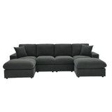 Sectional With 2 Ottomans