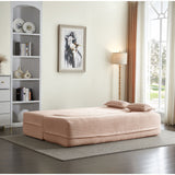 Floor Convertible Sleeper Sofa Bed With 2 Pillows