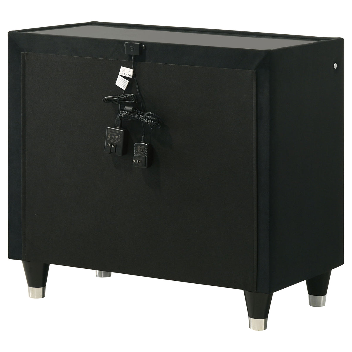 Mika - 2 Drawer LED Nightstand With USB