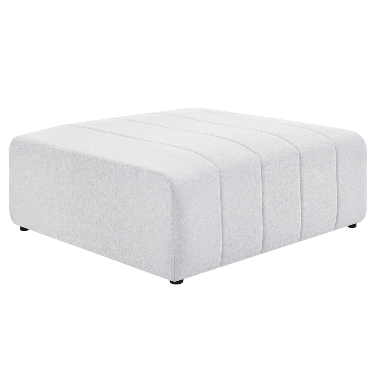 Channel Tufted Fabric Ottoman – Upholstered Modular 43 Inch - Ottomans available at Alpine Outlets in Denver