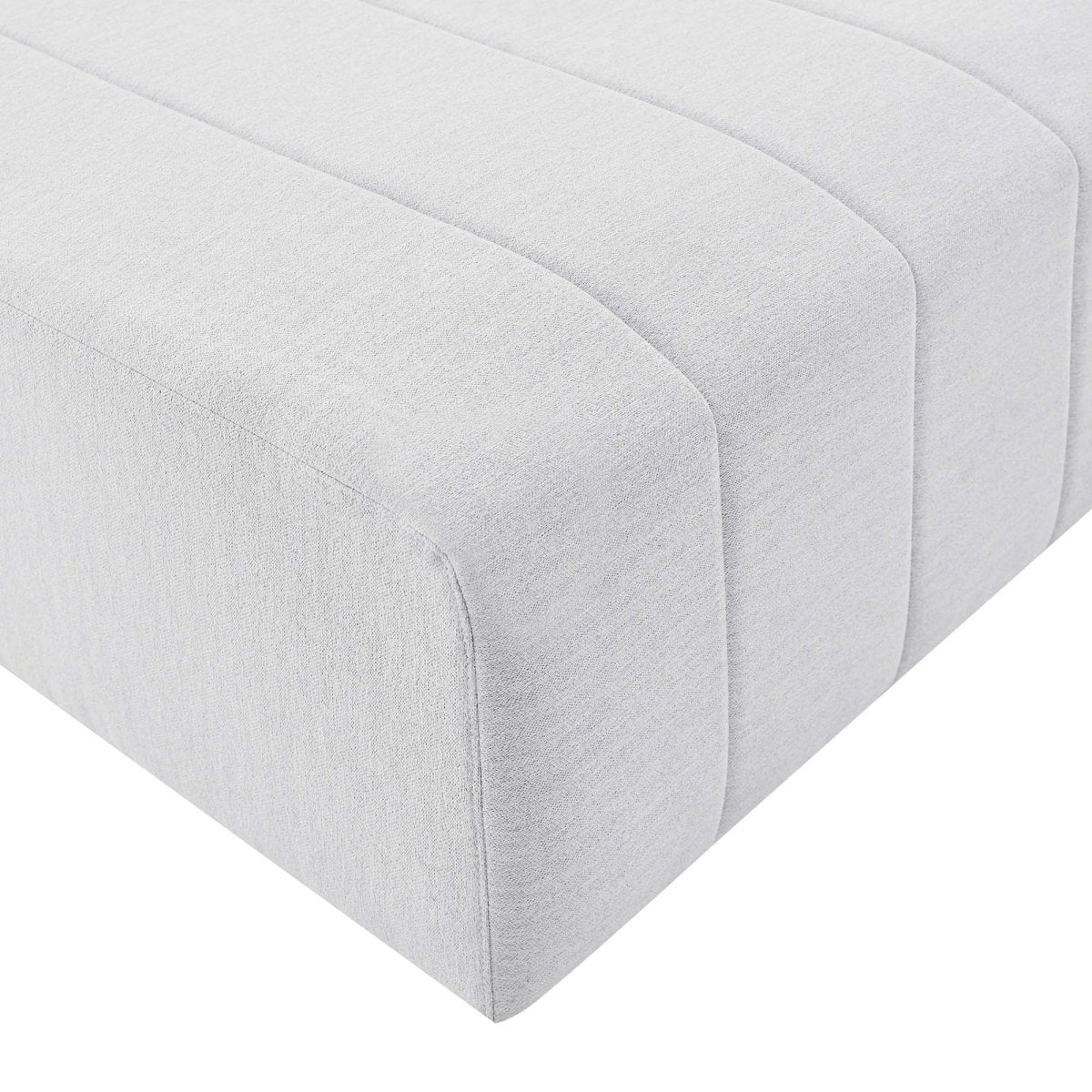 Channel Tufted Fabric Ottoman – Upholstered Modular 43 Inch - Ottomans available at Alpine Outlets in Denver