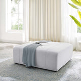 Channel Tufted Fabric Ottoman – Upholstered Modular 43 Inch - Ottomans available at Alpine Outlets in Denver
