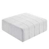 Channel Tufted Fabric Ottoman – Upholstered Modular 43 Inch - Ottomans available at Alpine Outlets in Denver