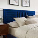 Channel Tufted Performance Velvet Platform Bed - Platform Bed available at Alpine Outlets in Denver