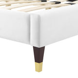 Channel Tufted Performance Velvet Platform Bed - Platform Bed available at Alpine Outlets in Denver