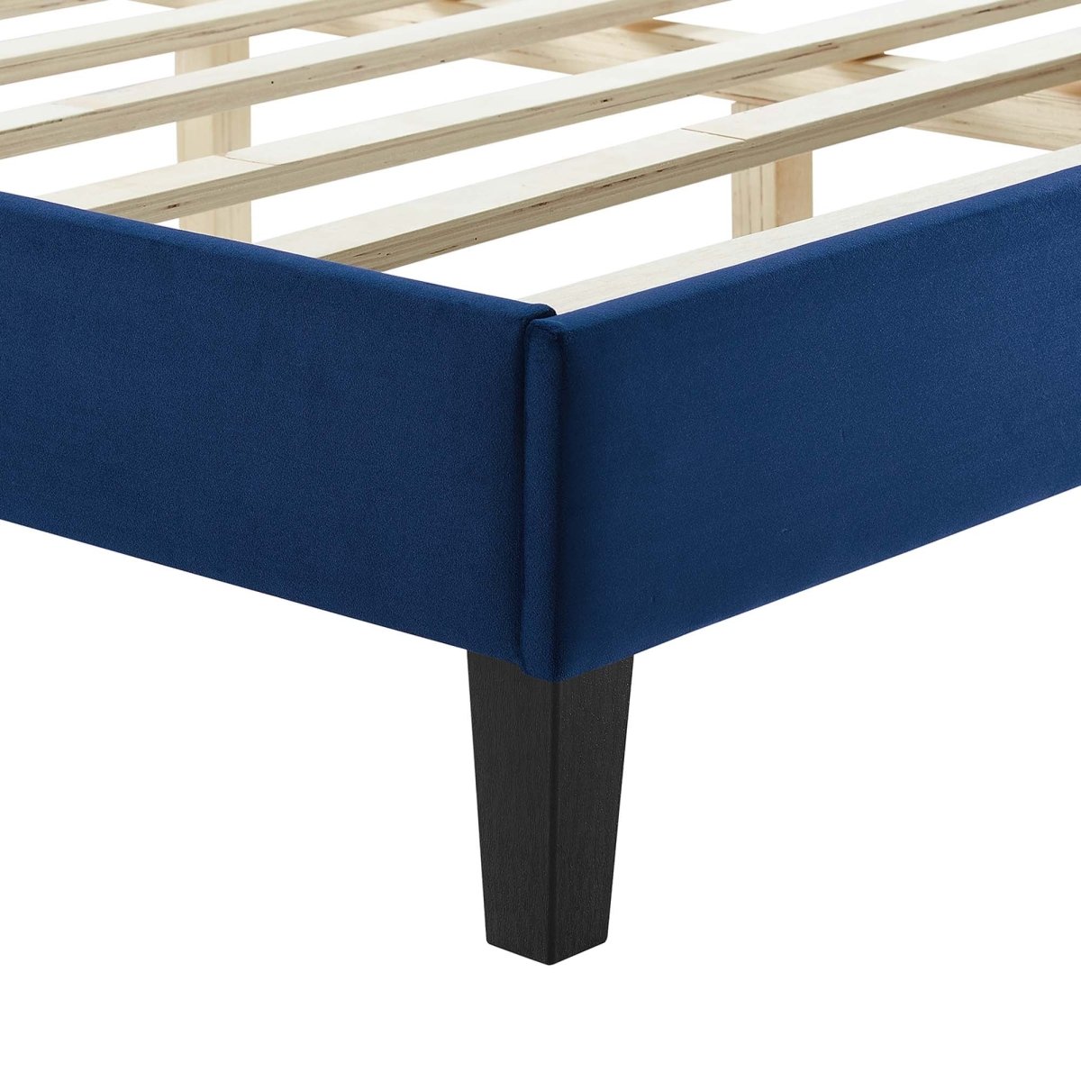 Channel Tufted Performance Velvet Platform Bed - Platform Bed available at Alpine Outlets in Denver
