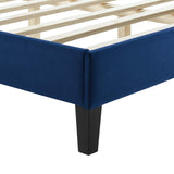 Channel Tufted Performance Velvet Platform Bed - Platform Bed available at Alpine Outlets in Denver