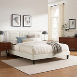 Channel Tufted Performance Velvet Platform Bed - Platform Bed available at Alpine Outlets in Denver