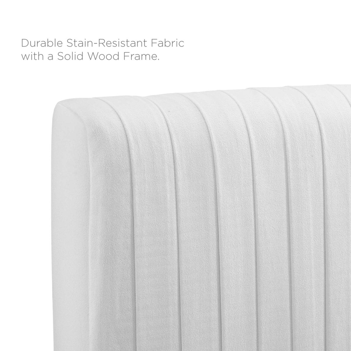 Channel Tufted Performance Velvet Platform Bed with Gold Metal Legs - Platform Bed available at Alpine Outlets in Denver