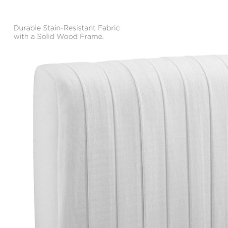 Channel Tufted Performance Velvet Platform Bed with Gold Metal Legs - Platform Bed available at Alpine Outlets in Denver