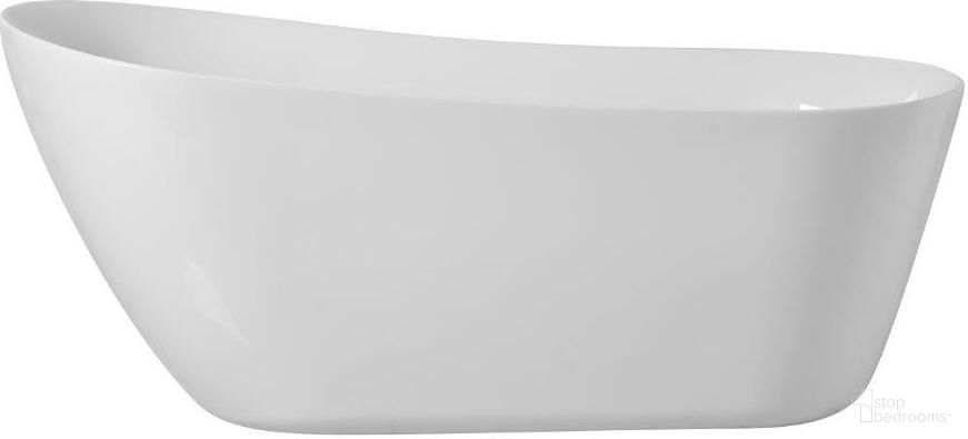Chantal 67 Inch Glossy White Slipper Soaking Bathtub