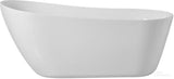 Chantal 67 Inch Glossy White Slipper Soaking Bathtub