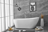 Chantal 67 Inch Glossy White Slipper Soaking Bathtub