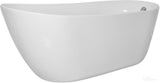 Chantal 67 Inch Glossy White Slipper Soaking Bathtub