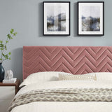 Chevron Tufted Performance Velvet Platform Bed - Platform Bed available at Alpine Outlets in Denver