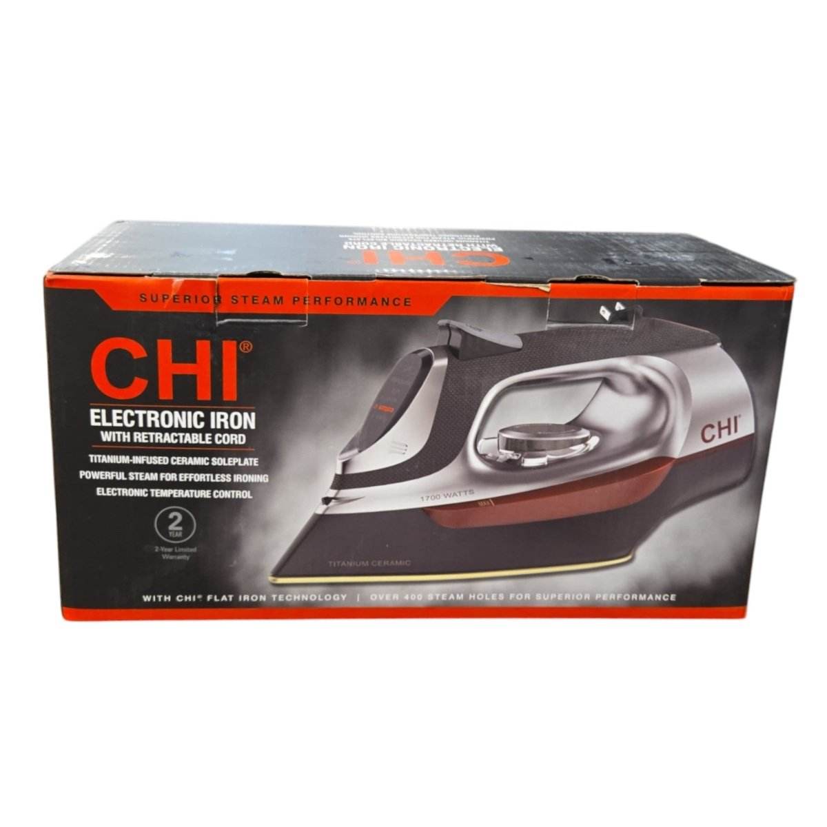 CHI Electronic Iron with Retractable Cord (ID N077348) - Alpine Outlets