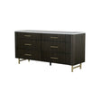Clayten - Dresser - Espresso / White Marble - Dressers available at Alpine Outlets in Denver