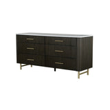 Clayten - Dresser - Espresso / White Marble - Dressers available at Alpine Outlets in Denver
