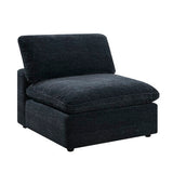 Cloud 9 Zaftag Ebony Fabric Modular Armless Chair