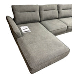 Coaster Caspian Fabric Upholstered Curved Arms Sectional Sofa Gray - Furniture available at Alpine Outlets in Denver