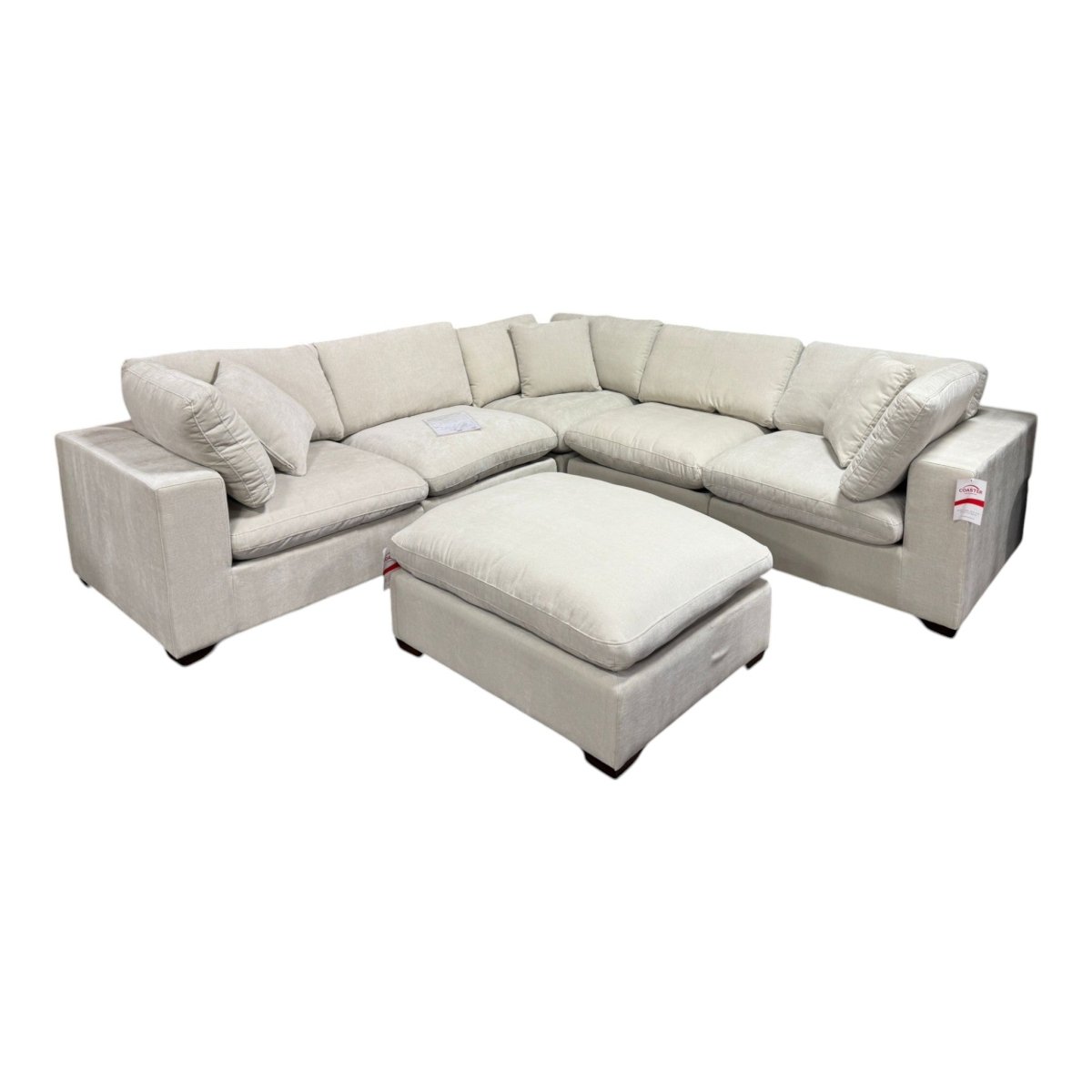 Coaster Lakeview 6 - piece Modular Sectional Sofa Ivory - Furniture available at Alpine Outlets in Denver