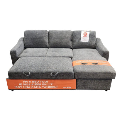 Coddle Aria Fabric Sleeper Sofa with Reversible Chaise - Gray - Alpine Outlets