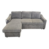 Coddle Aria Fabric Sleeper Sofa with Reversible Chaise Gray - Used Like New - (ID U8374) - available at Alpine Outlets in Denver