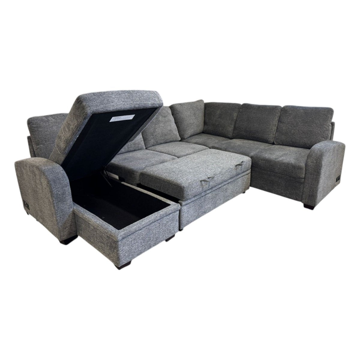 Coddle Aria Sleeper Sectional with Reversible Chaise and Storage (ID U024378) - Living Room Furniture available at Alpine Outlets in Denver