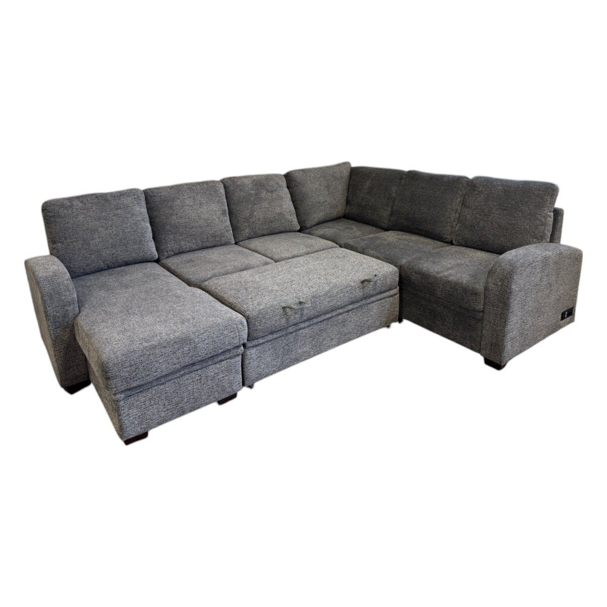 Coddle Aria Sleeper Sectional with Reversible Chaise and Storage (ID U024378) - Living Room Furniture available at Alpine Outlets in Denver