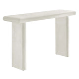 Concrete Textured Console Table with Wood Base – 52 Inch - Ottomans available at Alpine Outlets in Denver
