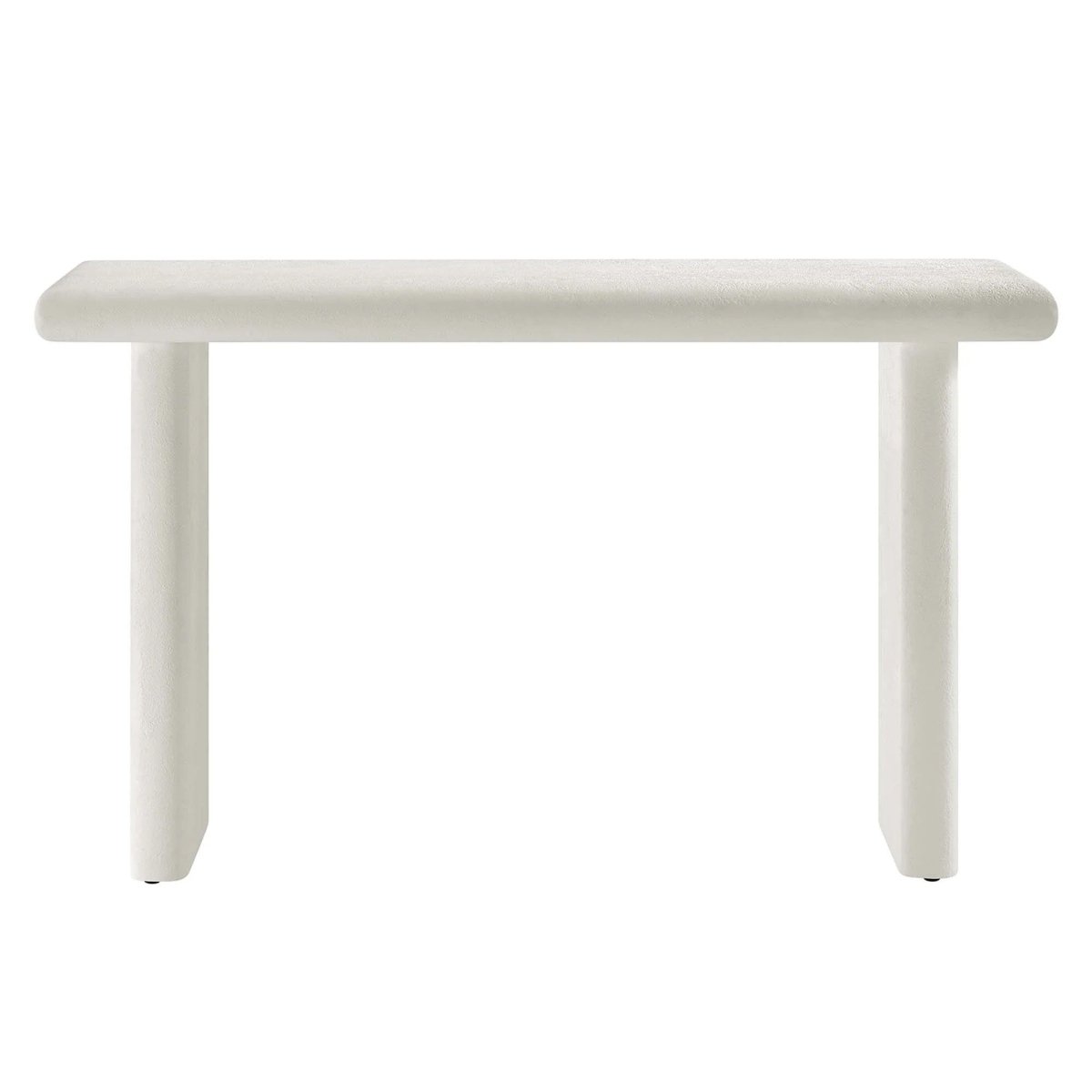 Concrete Textured Console Table with Wood Base – 52 Inch - Ottomans available at Alpine Outlets in Denver