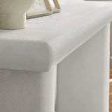 Concrete Textured Console Table with Wood Base – 52 Inch - Ottomans available at Alpine Outlets in Denver