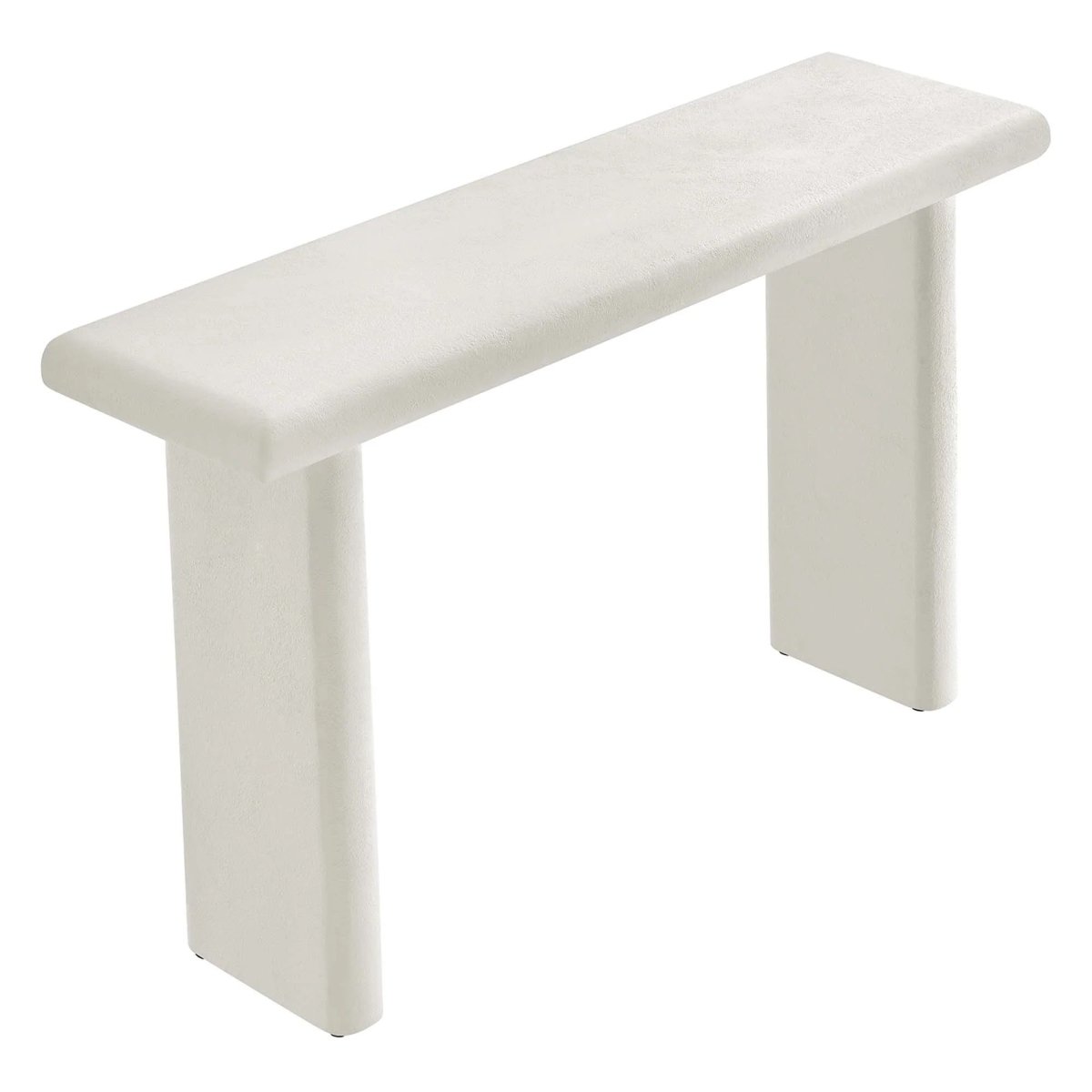 Concrete Textured Console Table with Wood Base – 52 Inch - Ottomans available at Alpine Outlets in Denver