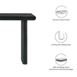 Concrete Textured Console Table with Wood Base – 52 Inch - Ottomans available at Alpine Outlets in Denver