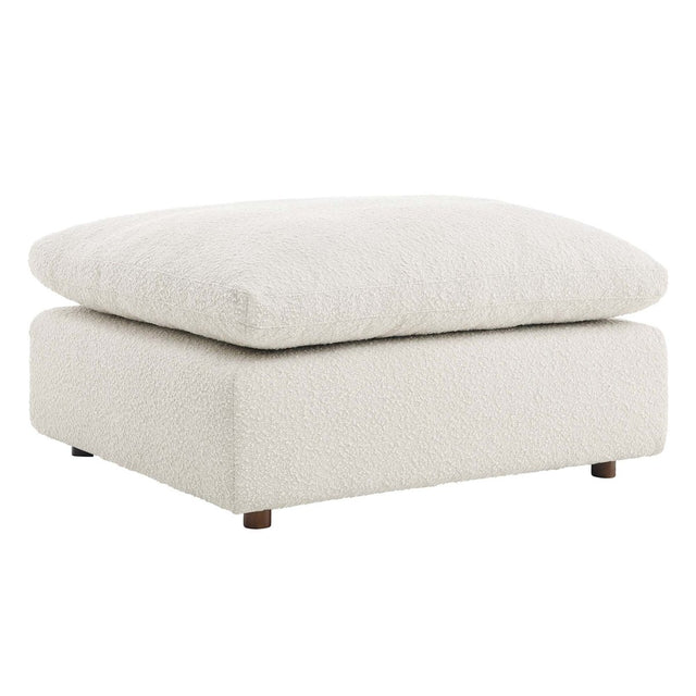 Contemporary Overstuffed Boucle Upholstered Ottoman – 40 Inch - Ottomans available at Alpine Outlets in Denver