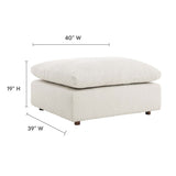 Contemporary Overstuffed Boucle Upholstered Ottoman – 40 Inch - Ottomans available at Alpine Outlets in Denver